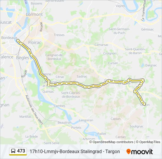 473 bus Line Map