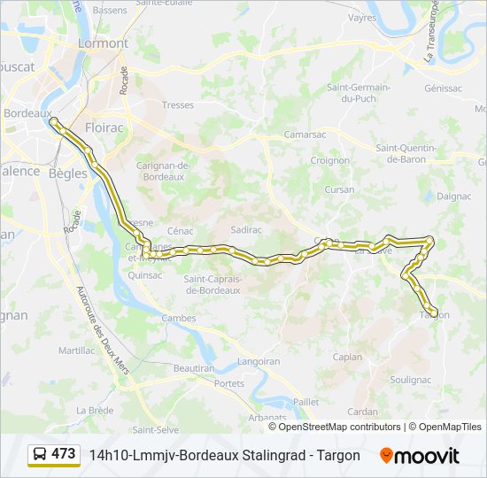 Plan de la ligne 473 de bus