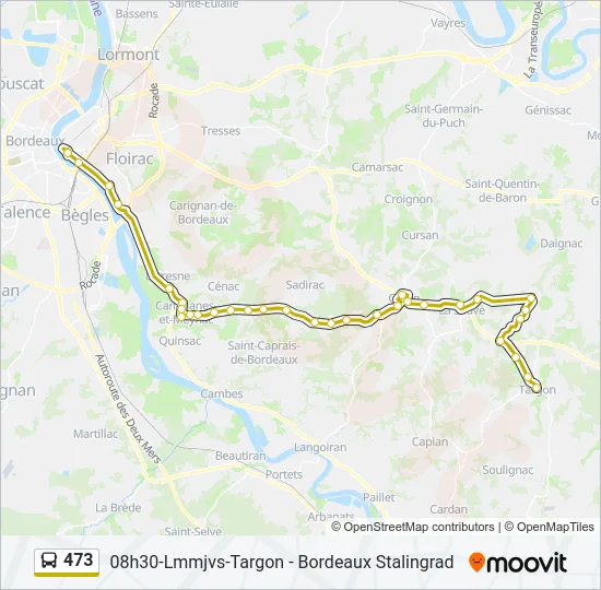 473 Bus Line Map