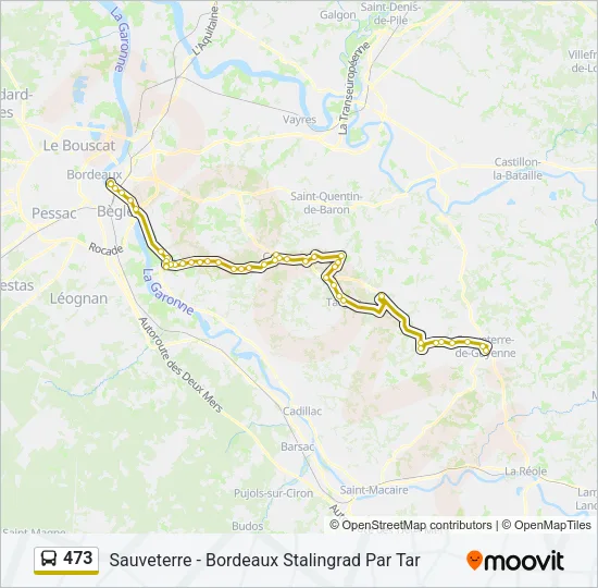 473 Bus Line Map