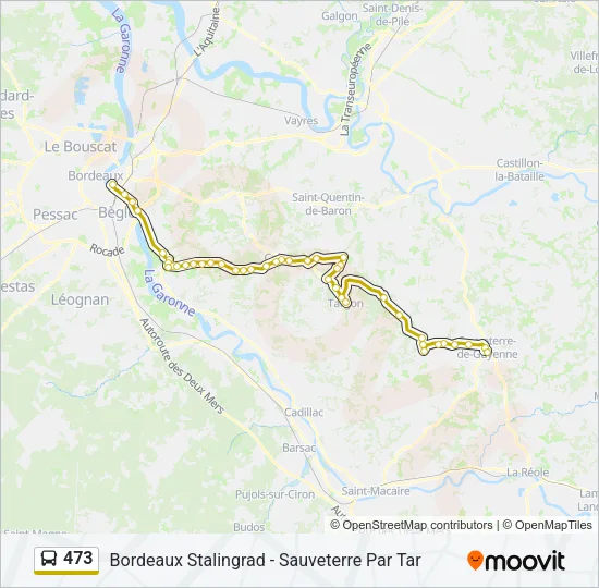 473 Bus Line Map