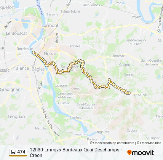 474 Bus Line Map