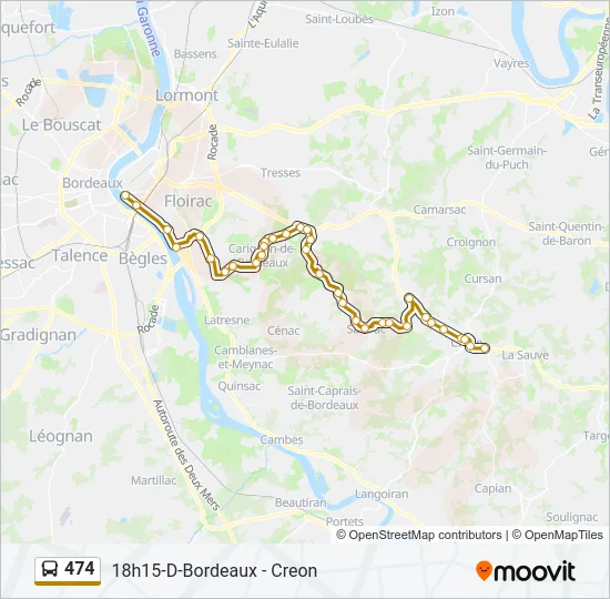 474 Bus Line Map