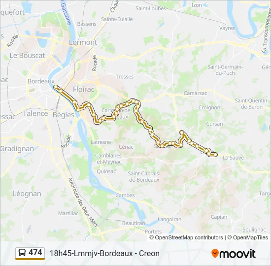 474 Bus Line Map