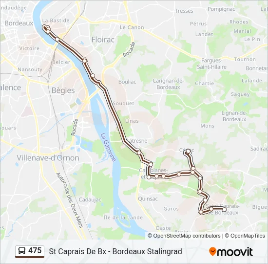 475 Bus Line Map