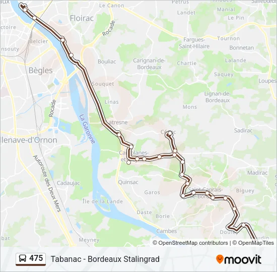 475 Bus Line Map