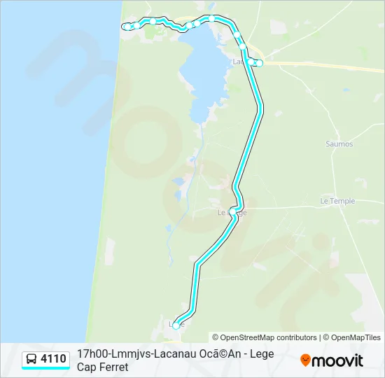 4110 Bus Line Map