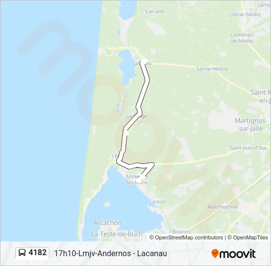 4182 Bus Line Map