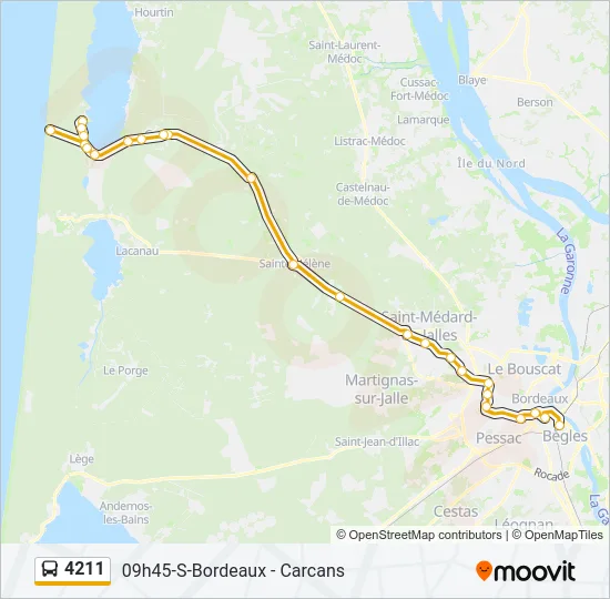 4211 Bus Line Map