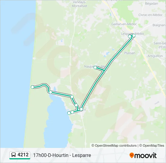 4212 Bus Line Map