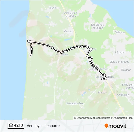 4213 Bus Line Map