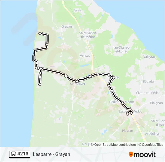 4213 Bus Line Map