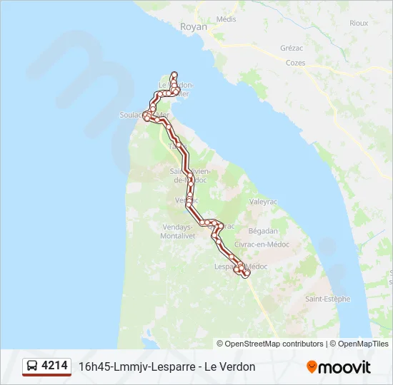 4214 Bus Line Map