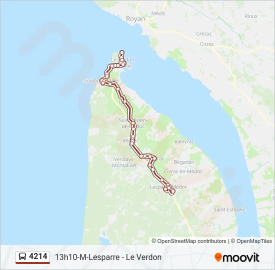 4214 Bus Line Map