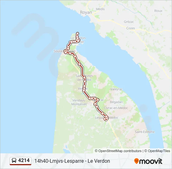 4214 Bus Line Map