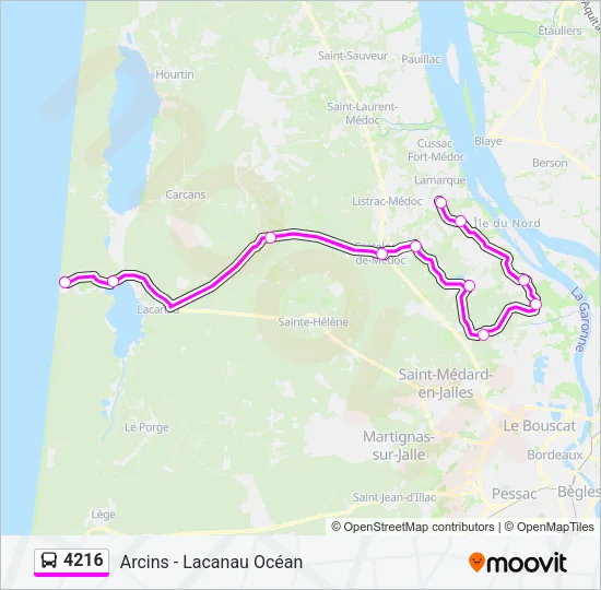 4216 Bus Line Map