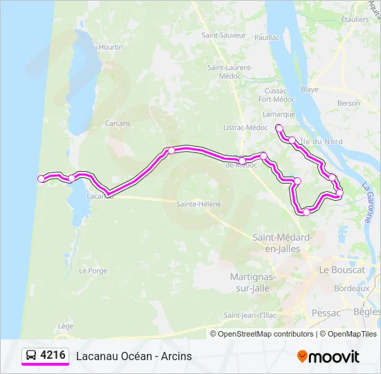 4216 Bus Line Map