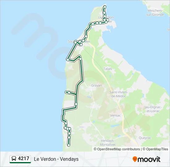 4217 Bus Line Map