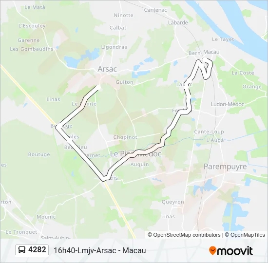 4282 Bus Line Map