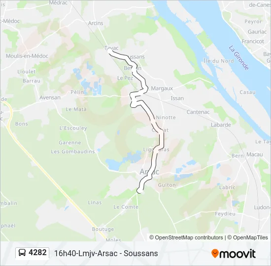 4282 Bus Line Map
