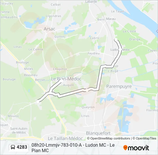 4283 Bus Line Map