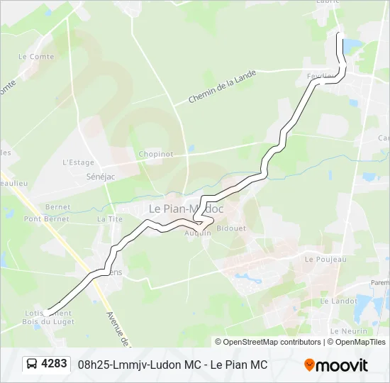 4283 Bus Line Map