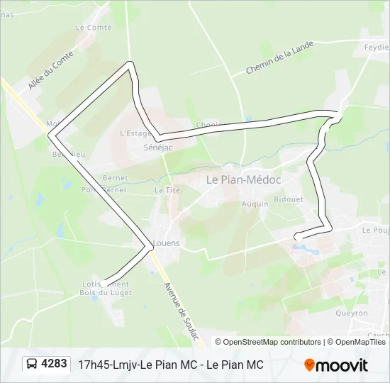 4283 Bus Line Map