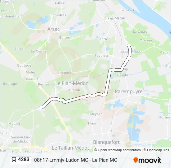 4283 Bus Line Map