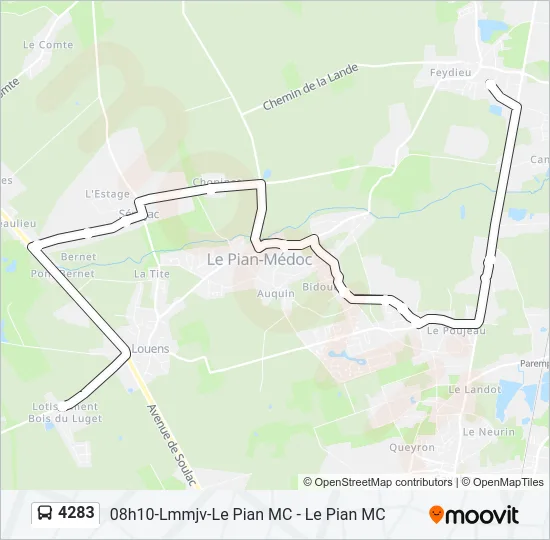 4283 Bus Line Map
