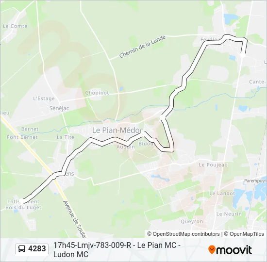 4283 Bus Line Map