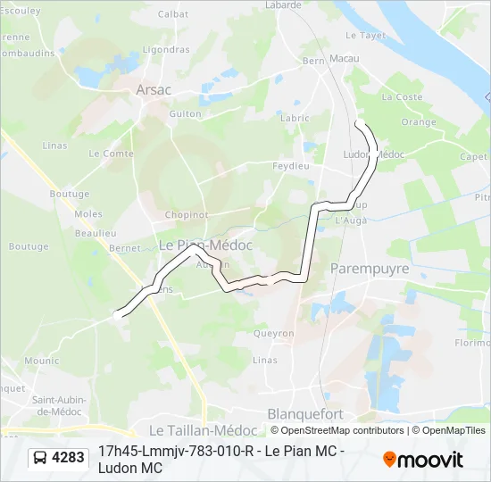 4283 Bus Line Map