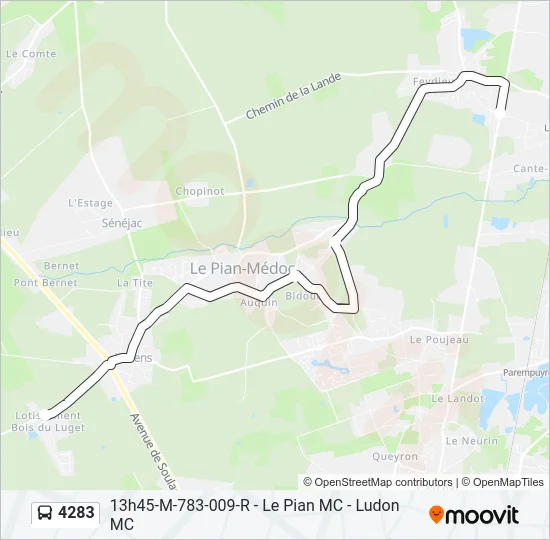 4283 Bus Line Map