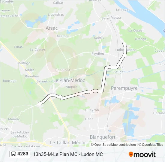 4283 Bus Line Map