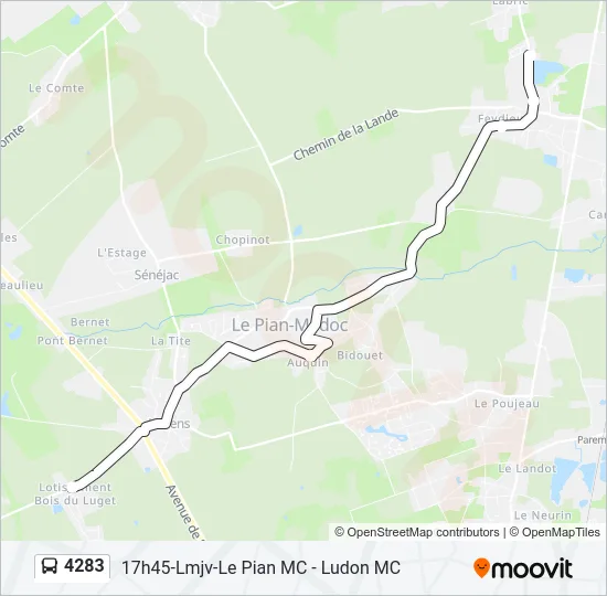4283 Bus Line Map