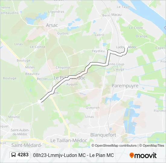 4283 Bus Line Map
