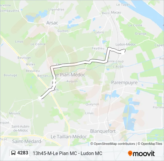 4283 Bus Line Map
