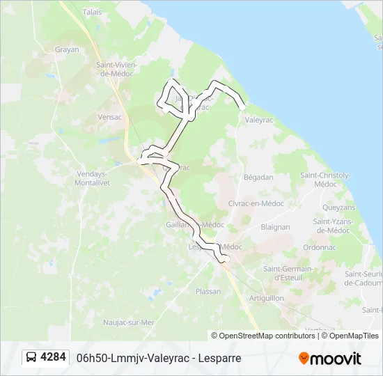 4284 Bus Line Map