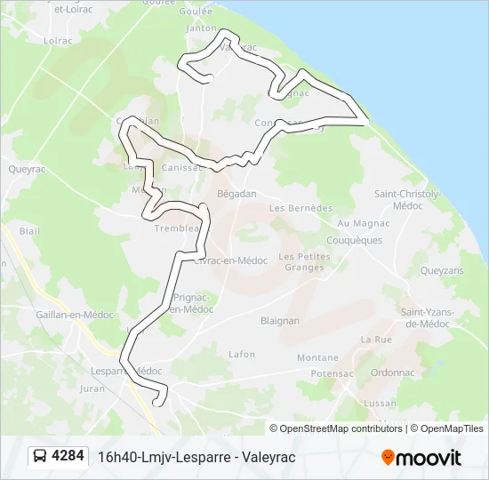 4284 Bus Line Map