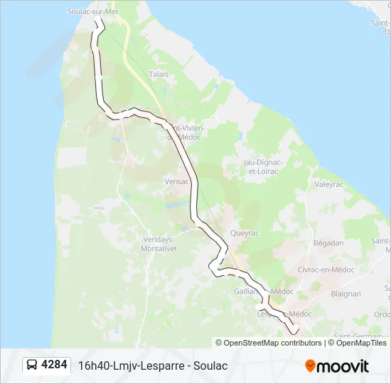 4284 Bus Line Map