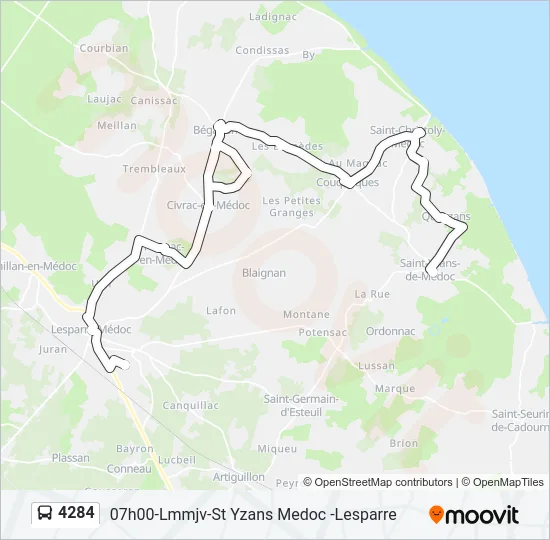 4284 Bus Line Map