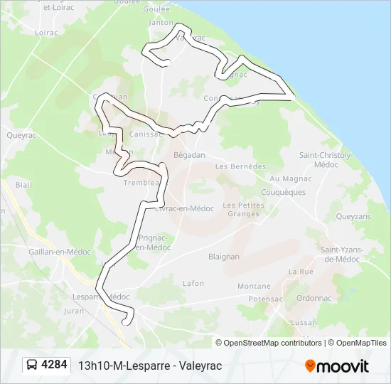 4284 Bus Line Map