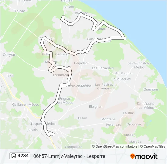 4284 Bus Line Map