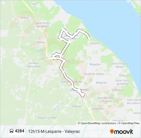 4284 Bus Line Map