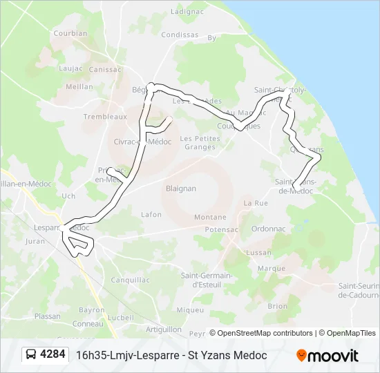 4284 Bus Line Map