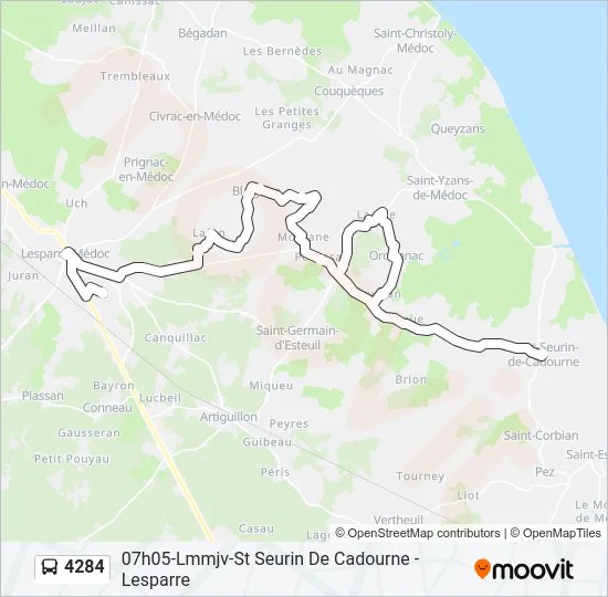 4284 Bus Line Map