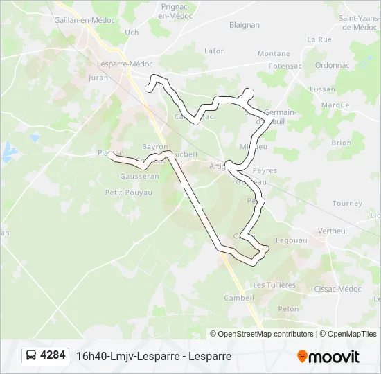 4284 Bus Line Map