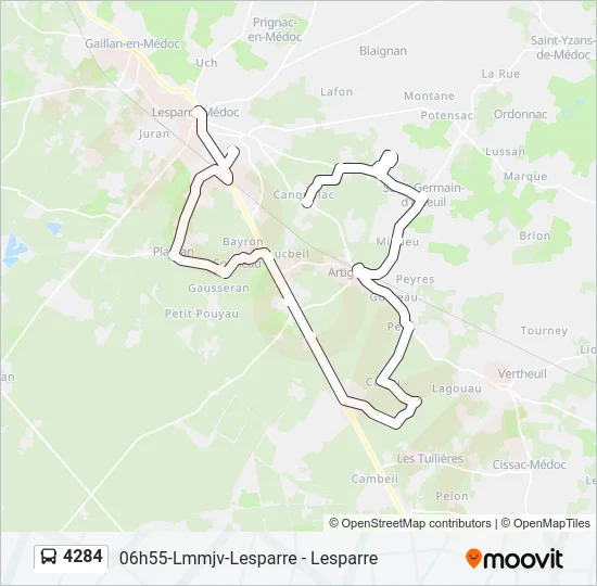 4284 Bus Line Map