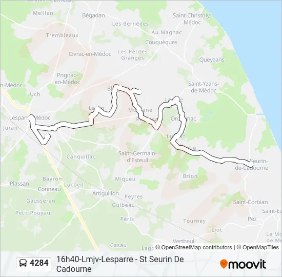 4284 Bus Line Map