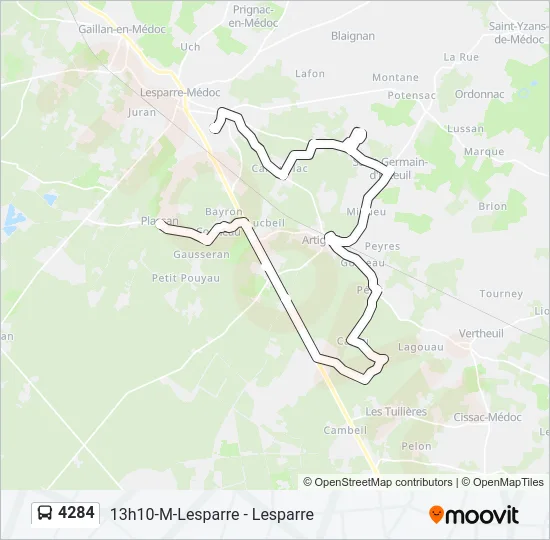 4284 Bus Line Map