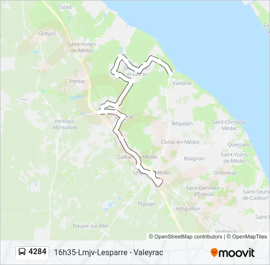 4284 Bus Line Map